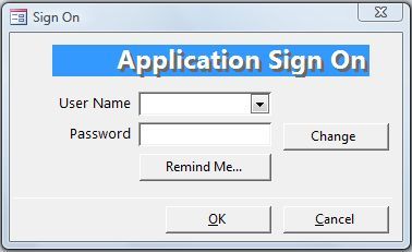 Light Application Security for MS Access Screenshot